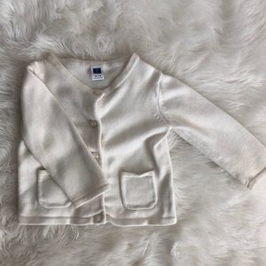 Janie and Jack cream colored cardigan